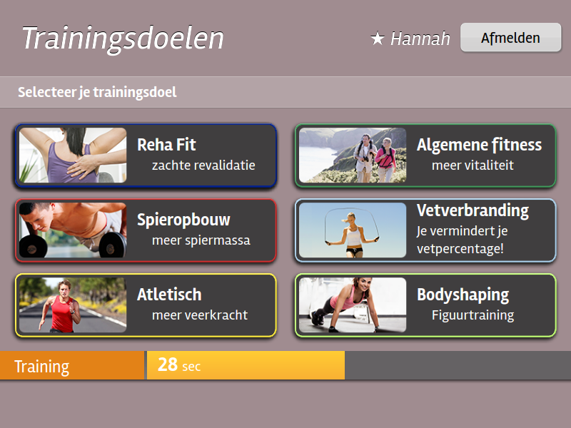 eGym trainingsdoelen