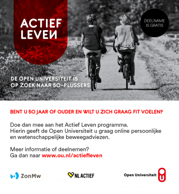  50 jaar of ouder? Doe mee aan het Actief Leven programma!