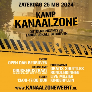  25 mei, open dag Lifestyle Vitae en open Bedrijvendag, Kamp Kanaalzone