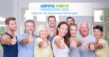  GEZOCHT, 100 volwassenen (19-64 jaar) voor het Leefstijl SWITCH onderzoek 2018
